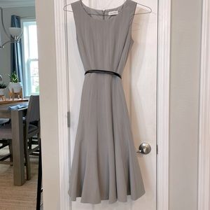 Professional Grey Calvin Klein size 2 Modest Dress.
